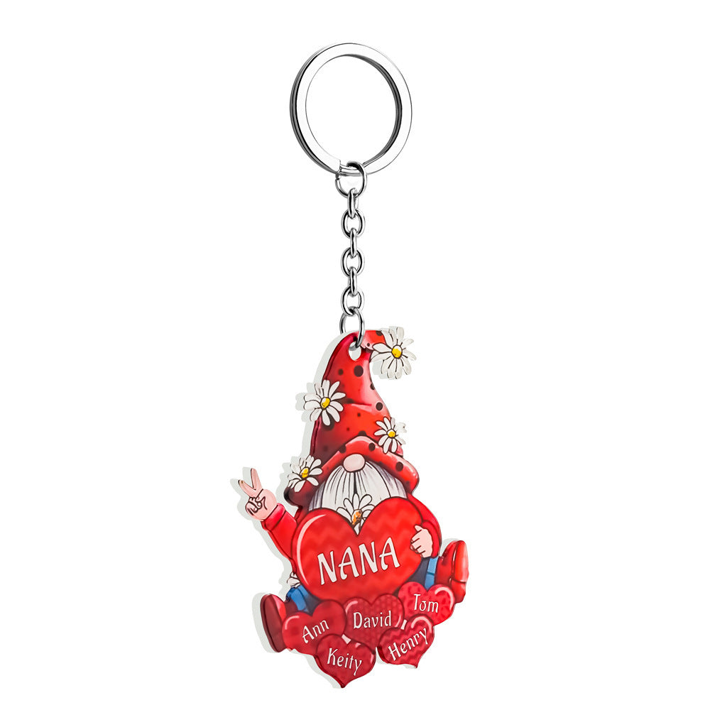 Wholesale Acrylic Stainless Steel Keychain Christmas Halloween Thanksgiving