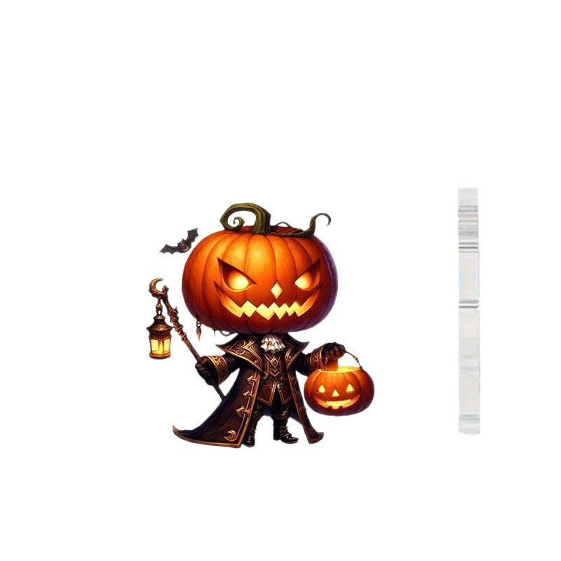 Wholesale  y pumpkin man flat acrylic earrings