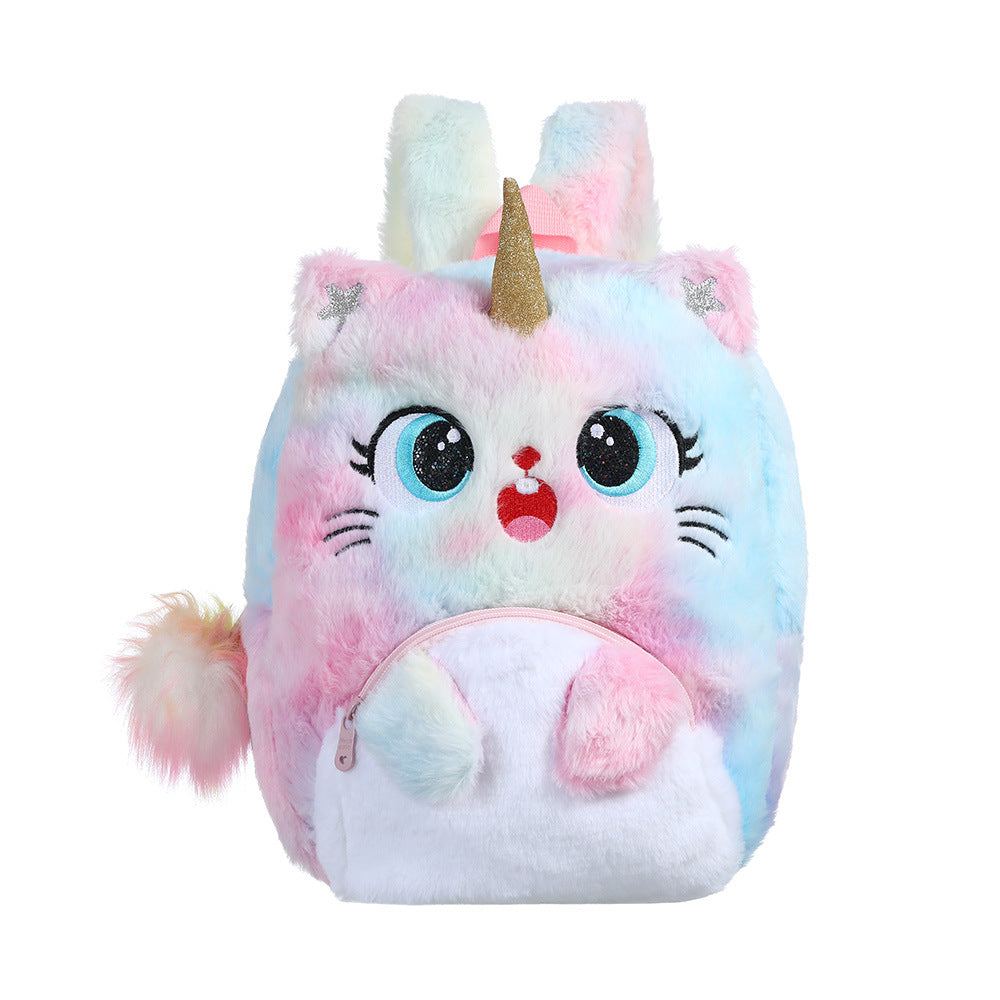 Wholesale Cartoon Plush Big Eyes Cat Children's Backpack
