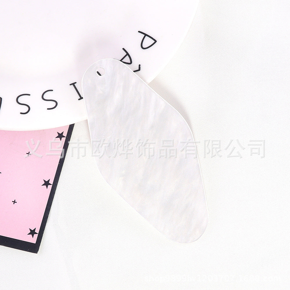 Wholesale 10pcs Blank DIY Acrylic Tag Luggage Pendant Motel Keychains