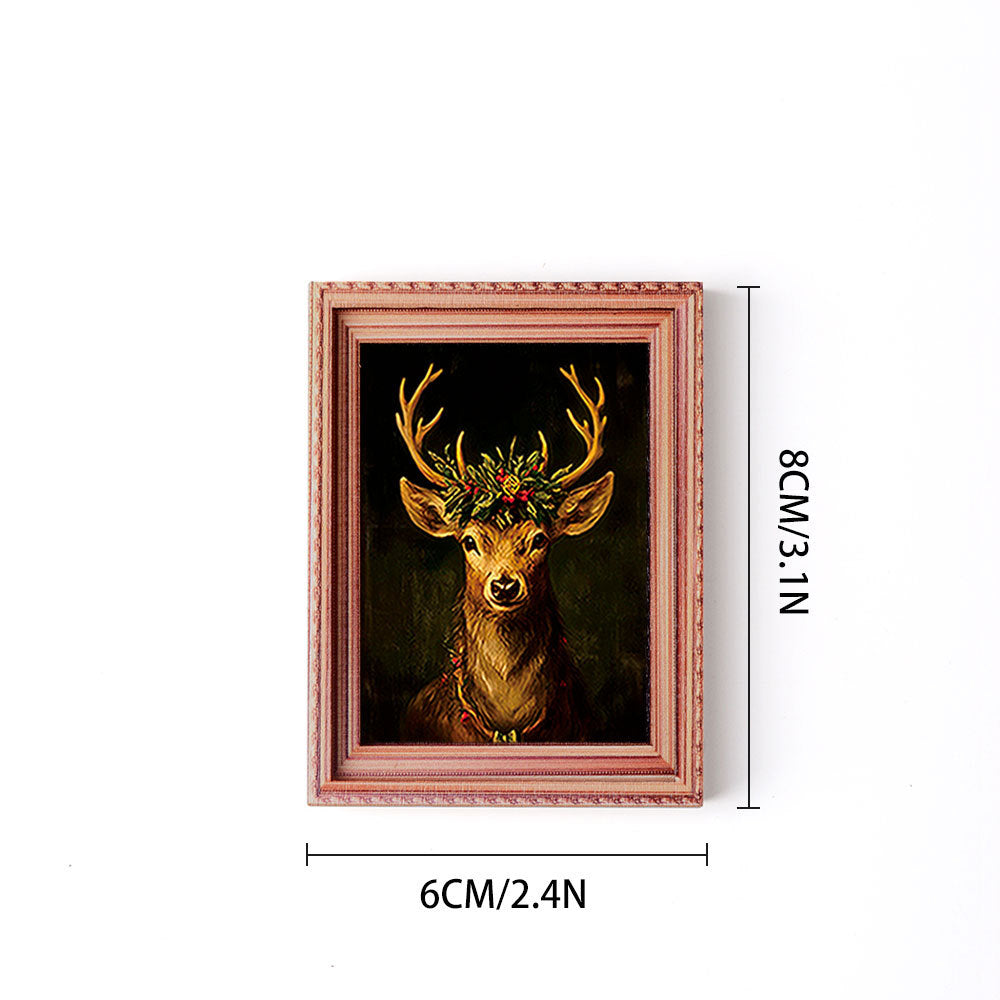 Wholesale Christmas Retro Wooden Photo Frame Magnetic Fridge Magnet