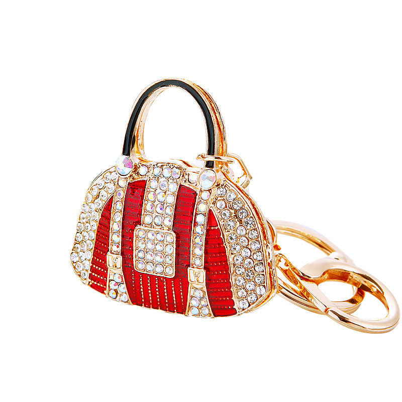 Wholesale Diamond Small Shoulder Bag Metal Keychain