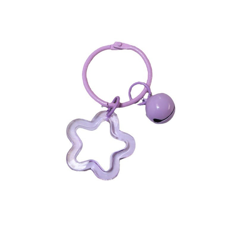 Wholesale Acrylic colorful five-pointed star key chain