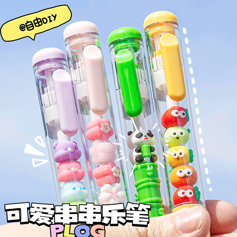 Wholesale DIY string gel pen black smooth ballpoint pen