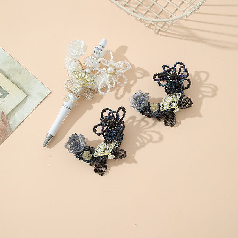 Wholesale 10pcs Heavy Industry Full of Diamonds  Flowers  Moons  Butterflies  Dotted Diamonds Beads