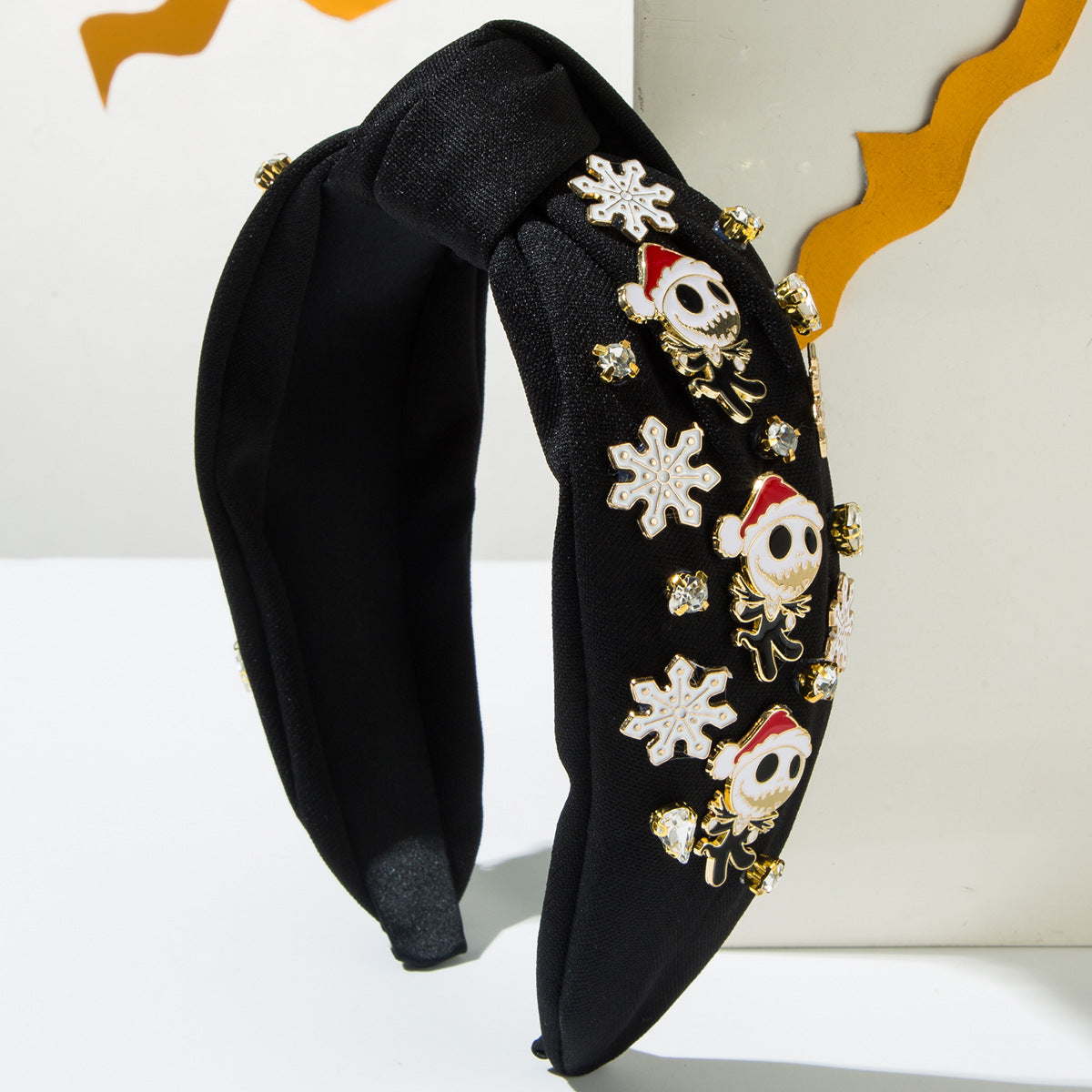 Wholesale New Halloween Fabric Diamond-encrusted Pumpkin Ghost Accessory Headband