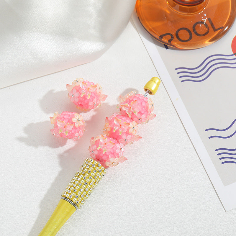 Wholesale Full Diamond Cherry Blossom Butterfly Straight Hole Beads