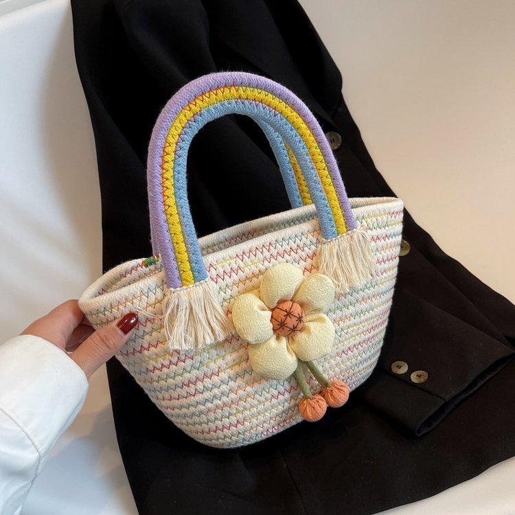 Wholesale Rainbow Woven Straw Bags