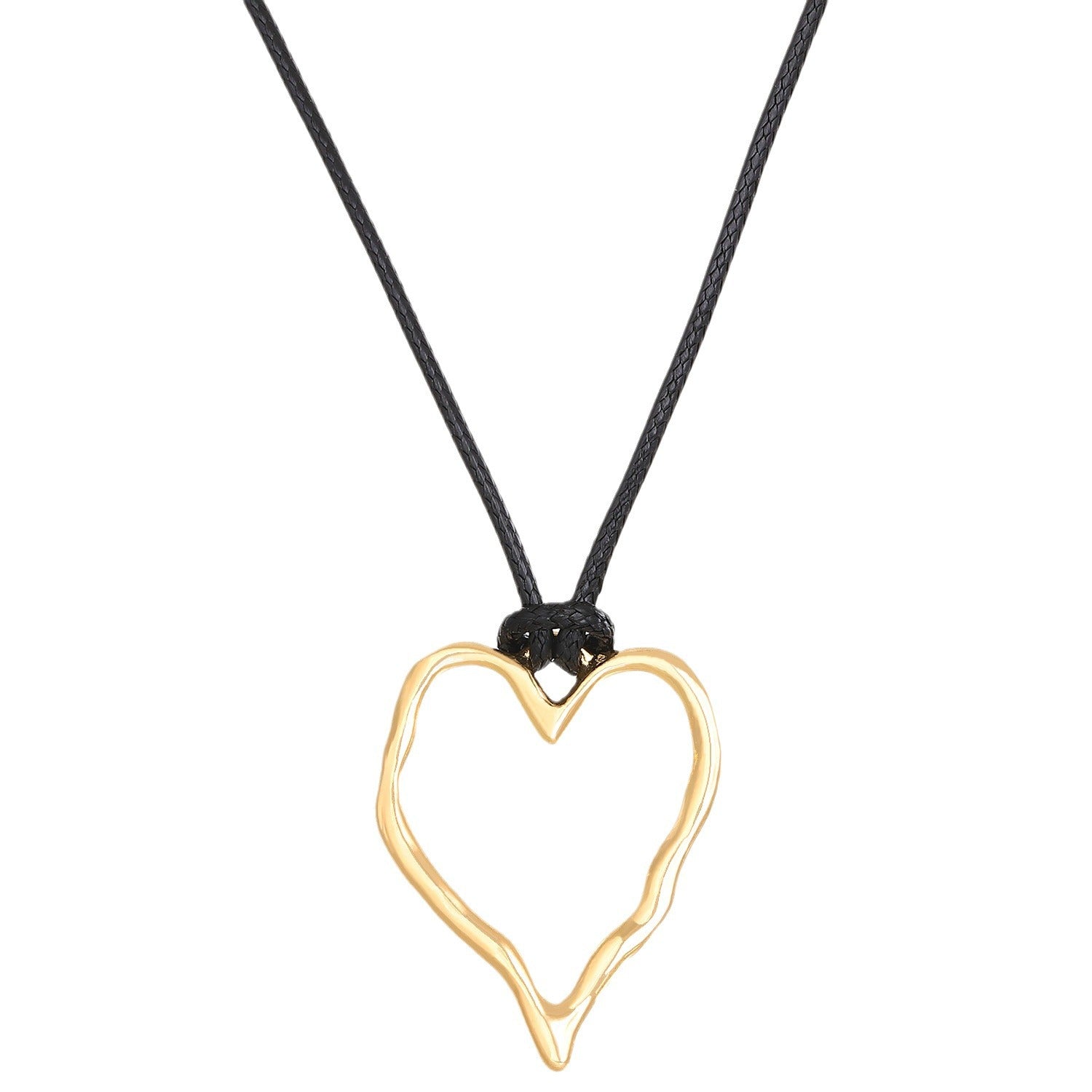Wholesale Heart-shaped hollow pendant necklace