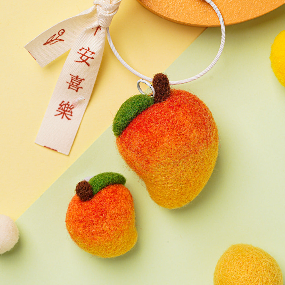 Wholesale Wool Felt Simulated Fruit Keychain