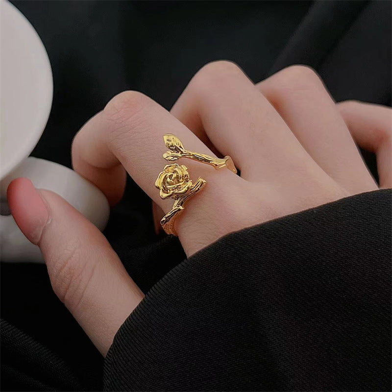 Anillos de cobre de rosa incoloro al por mayor