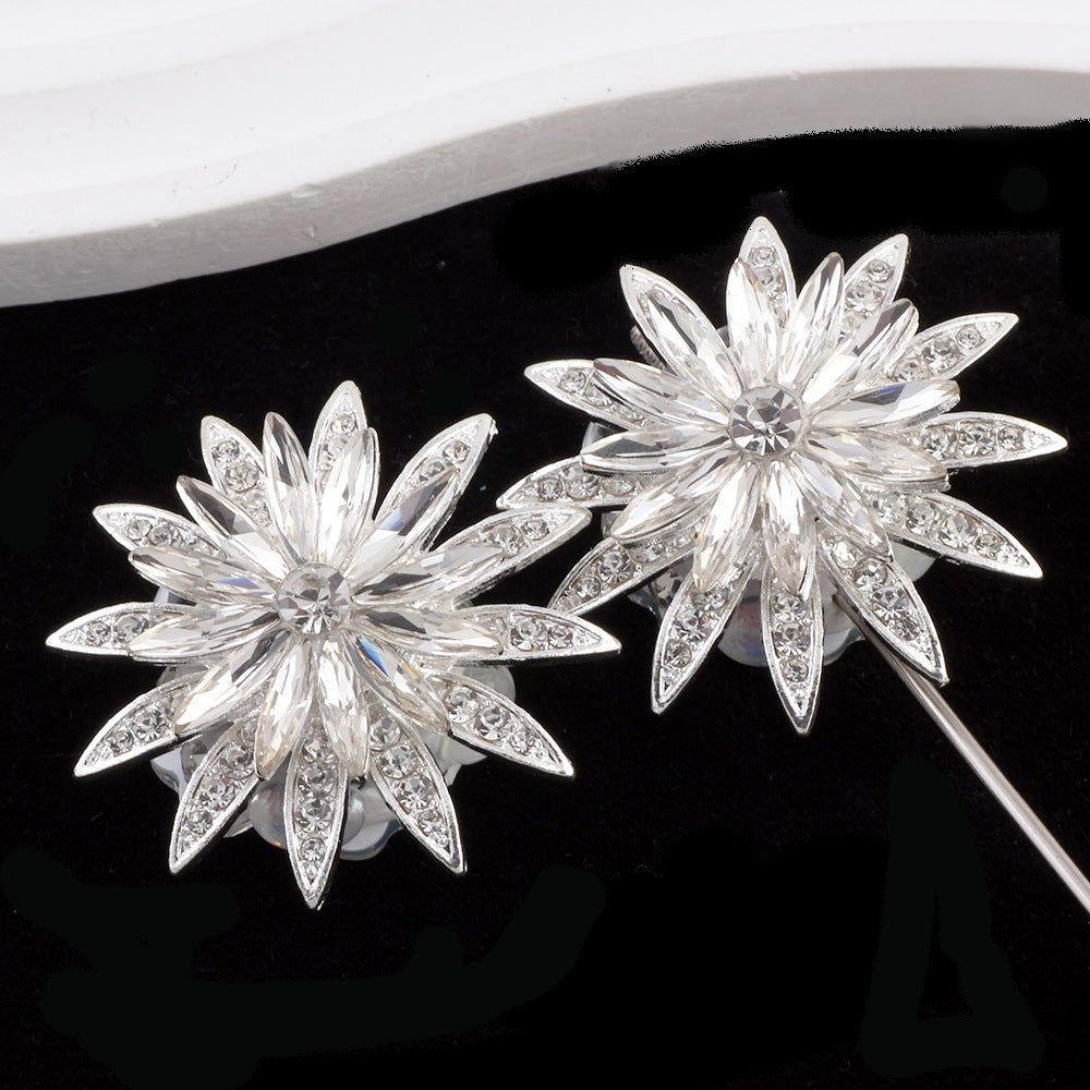 Wholesale 2pcs/pack New  Snow Alloy Clay Straight Hole Beads DIY Accessories