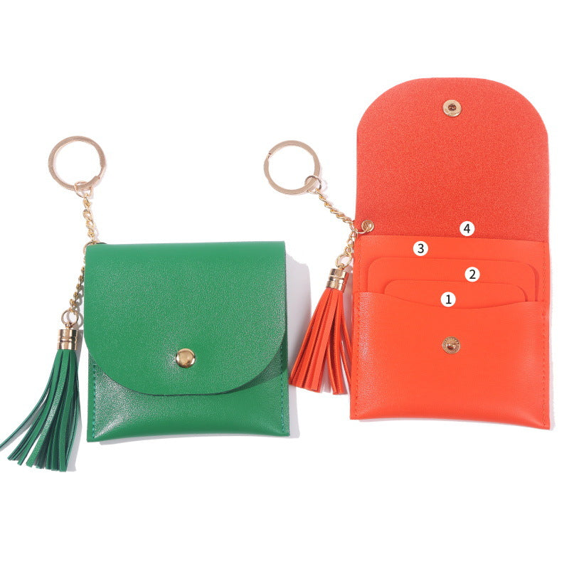 Wholesale PU Tassel Card Bag, Wallet, Key Bag, Keychain