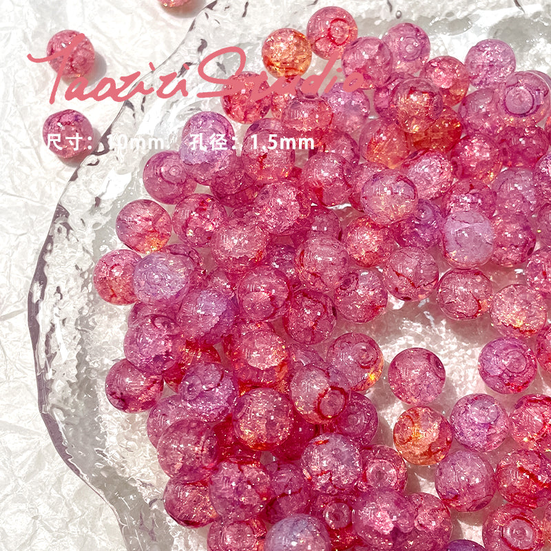 Cuentas de vidrio de ópalo de gradiente roto de 300pcs10mm de 300pcs10mm