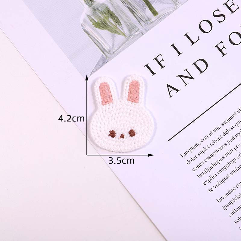 Wholesale 10pcs Cute Animal Head Cartoon Embroidery Patches