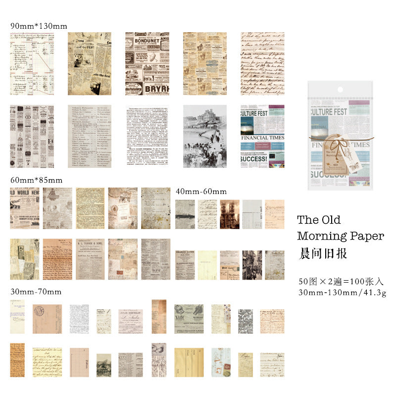 Wholesale Retro Memory Post Office Handmade Ledger DIY Collage Base Material Paste