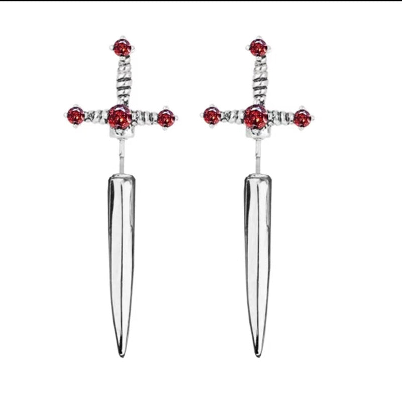 Wholesale Gothic sword women' s earrings
