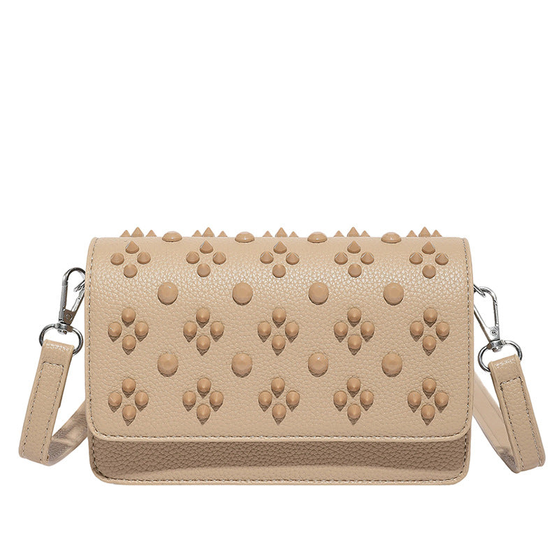 Wholesale Leather  Rivet bag trendy women' s personalized design small square bag