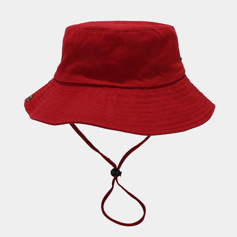 Wholesale  Patchwork Solid Color Wide-Brimmed Bucket Hat  Sun Hat