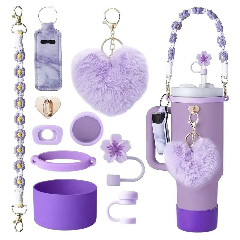 Wholesale Cup set with love plush pendant and leak-proof stopper