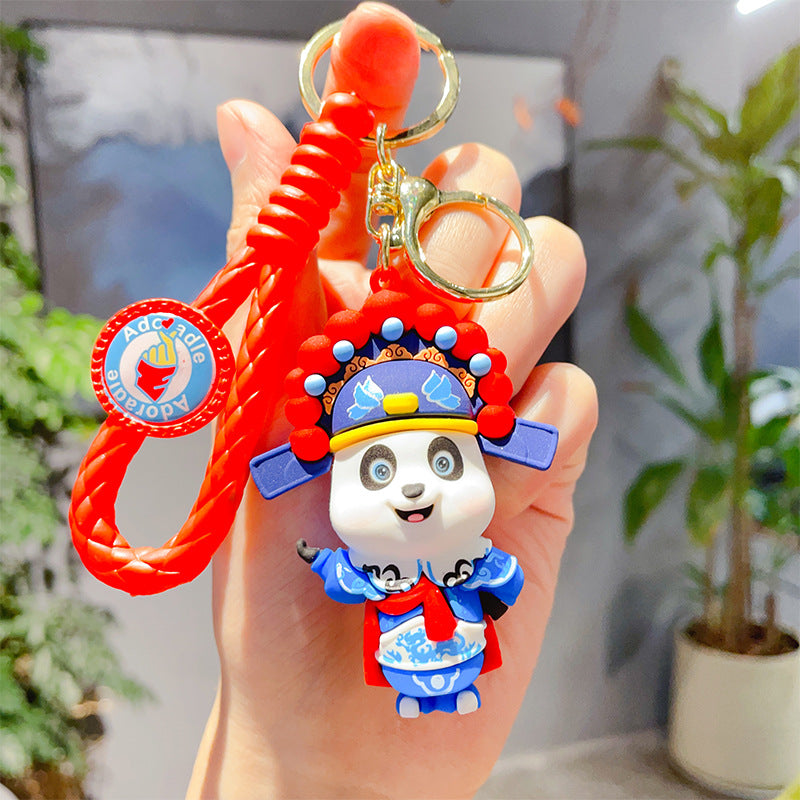 Wholesale Cartoon Panda Doll PVC Keychain