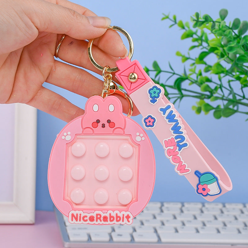 Wholesale Cartoon Animal Pinch Decompression Toy Car PVC Keychain