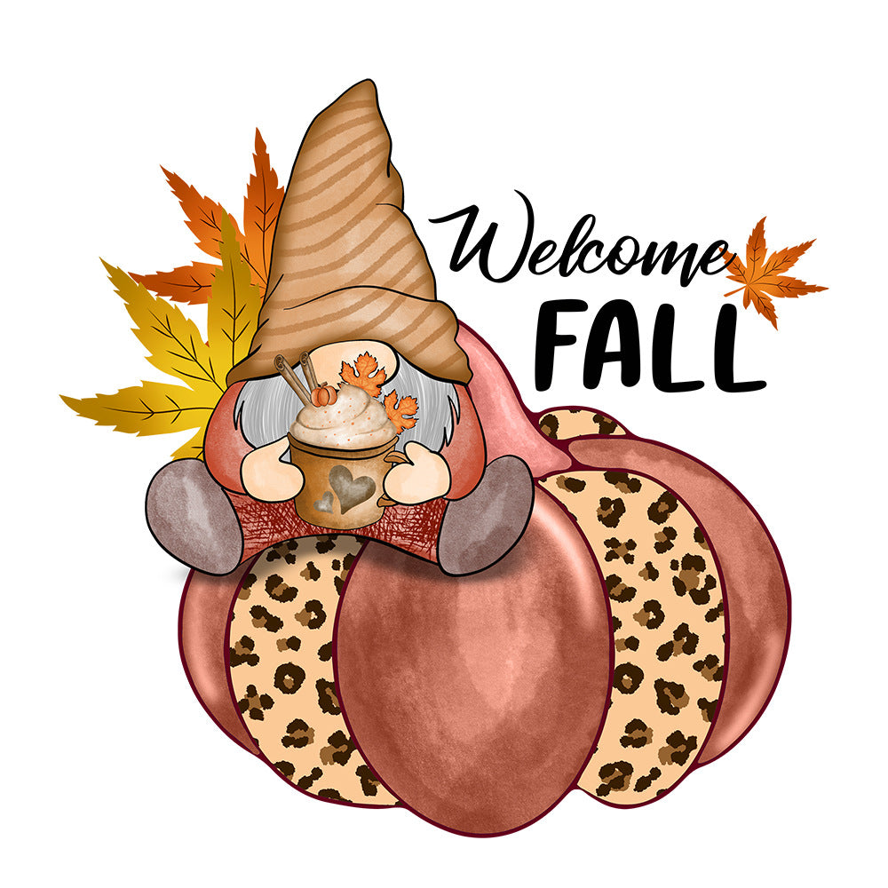 Wholesale 10pcs/pack Golden Autumn Pumpkin T-shirt Thermal Transfer Hot Stamping