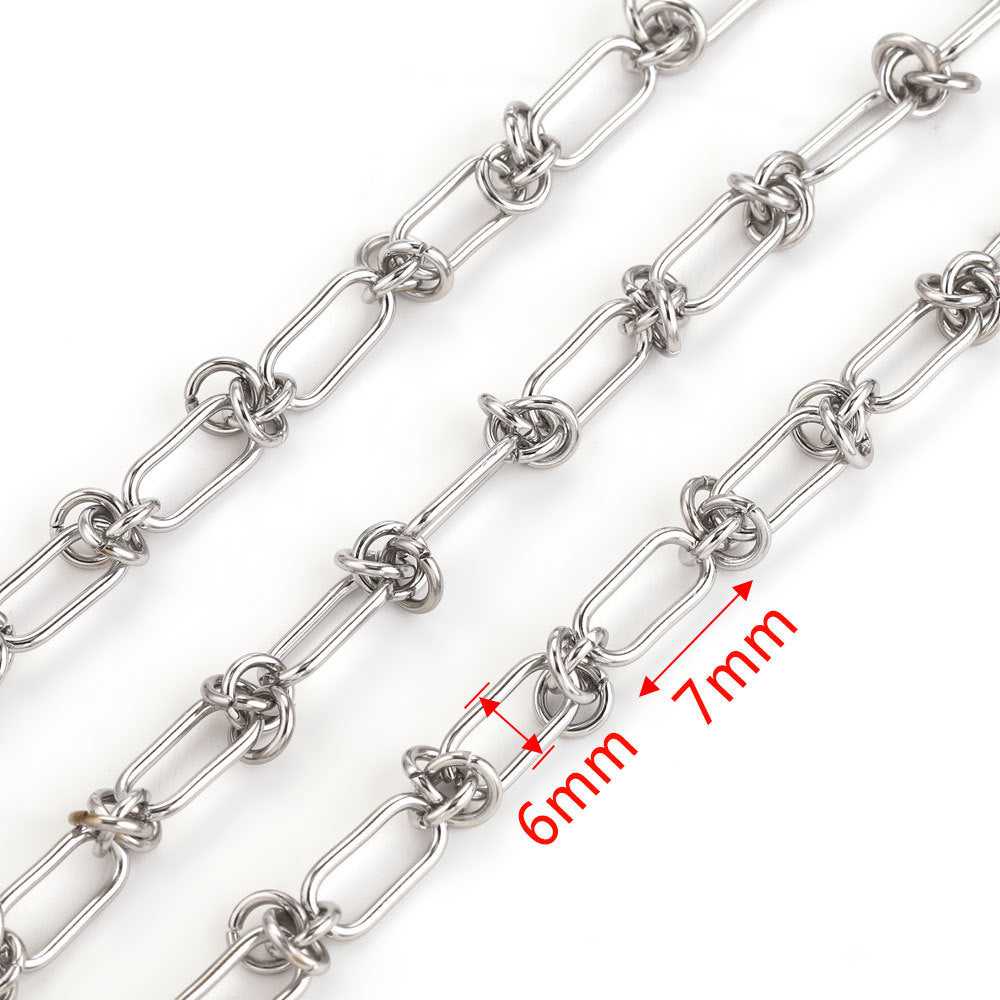 Wholesale 5 rolls - 500 cm various styles of stainless steel punk chain