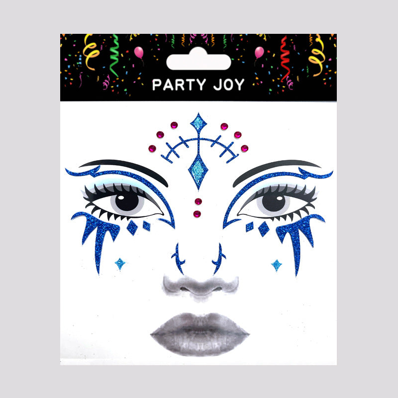 Wholesale Glitter Acrylic Diamond Holiday Party Stage Makeup Stickers