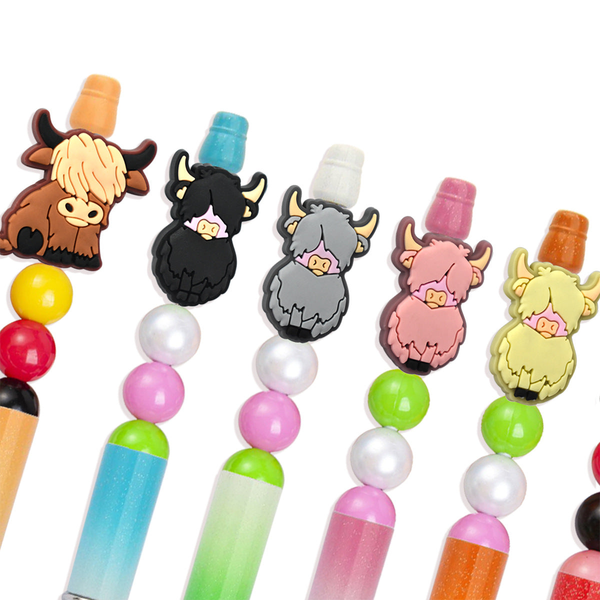 Wholesale  Random 100pcs/pack  Cartoon animal beaded pens