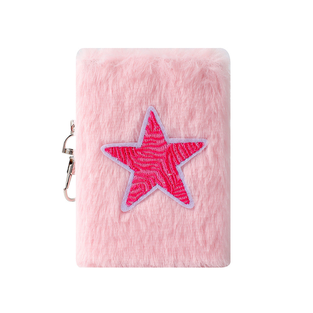 Wholesale Cartoon Embroidered Pocket Mini Plush Notebook