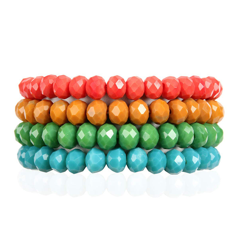 Wholesale DIY Crystal Colorful Elastic Bracelet