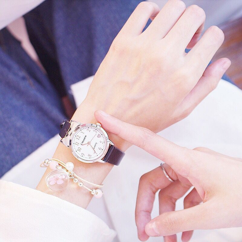 Wholesale Cute Girl Pointer Leather Watch