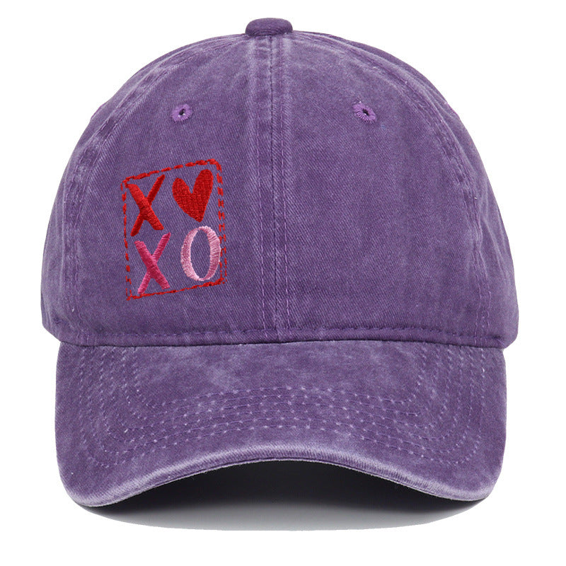 Wholesale Letter XOXO Embroidery Outdoor Washed  Personalized  Baseball Cap