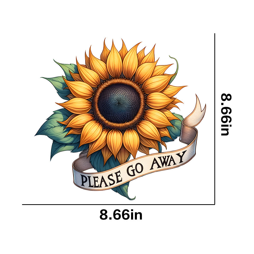 Wholesale 10pcs/pack Sunflower T-shirt heat transfer hot stamping