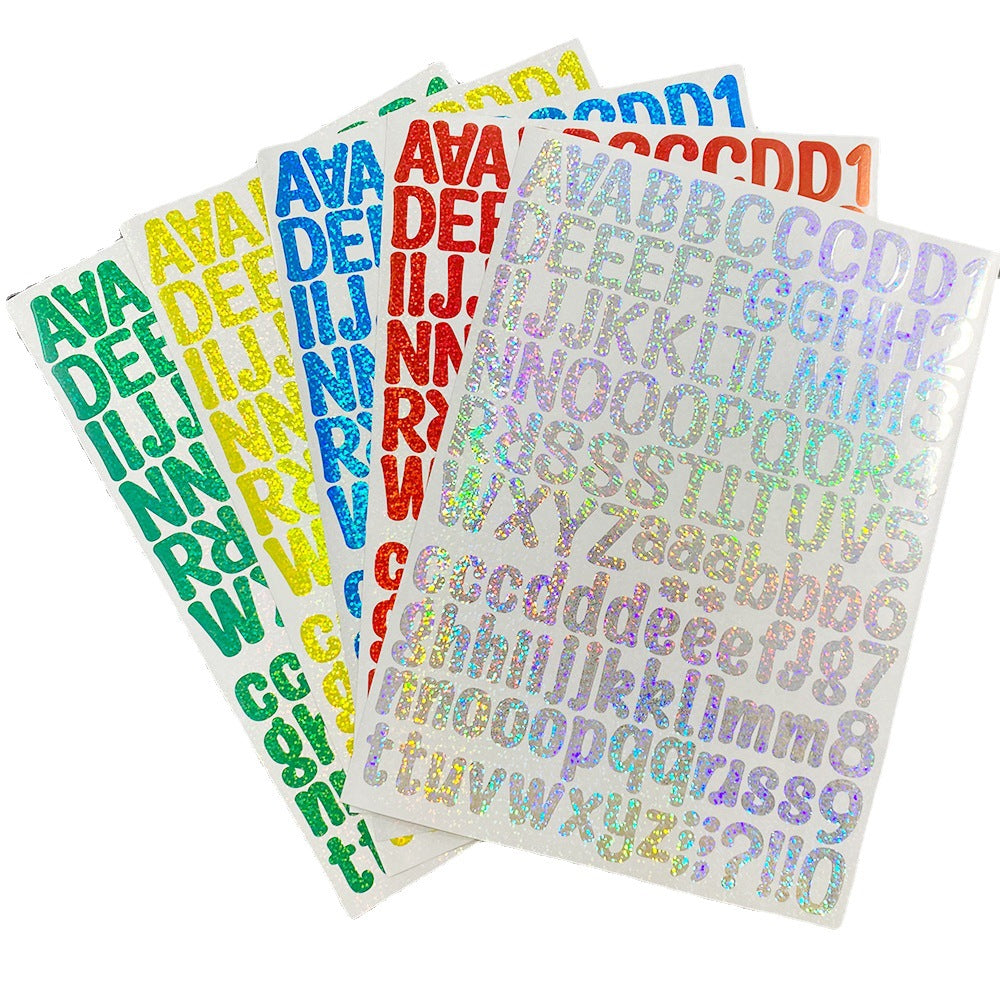 Wholesale 30PCS/PACK Self-adhesive 1-inch Self-adhesive Laser Vinyl Mailbox Alphanumerical Stickers