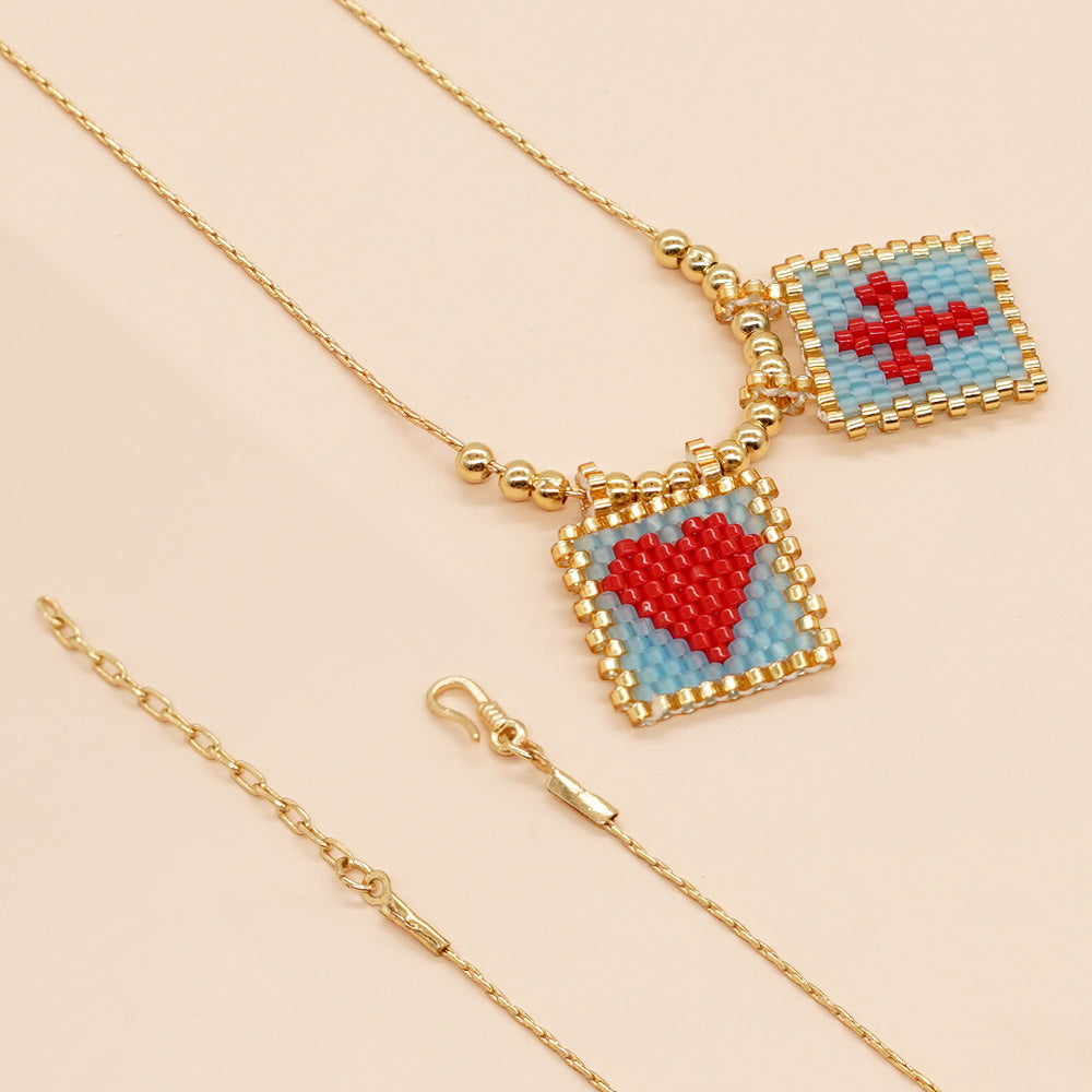 Wholesale Hearts Crosses Imitation Pearl Necklaces