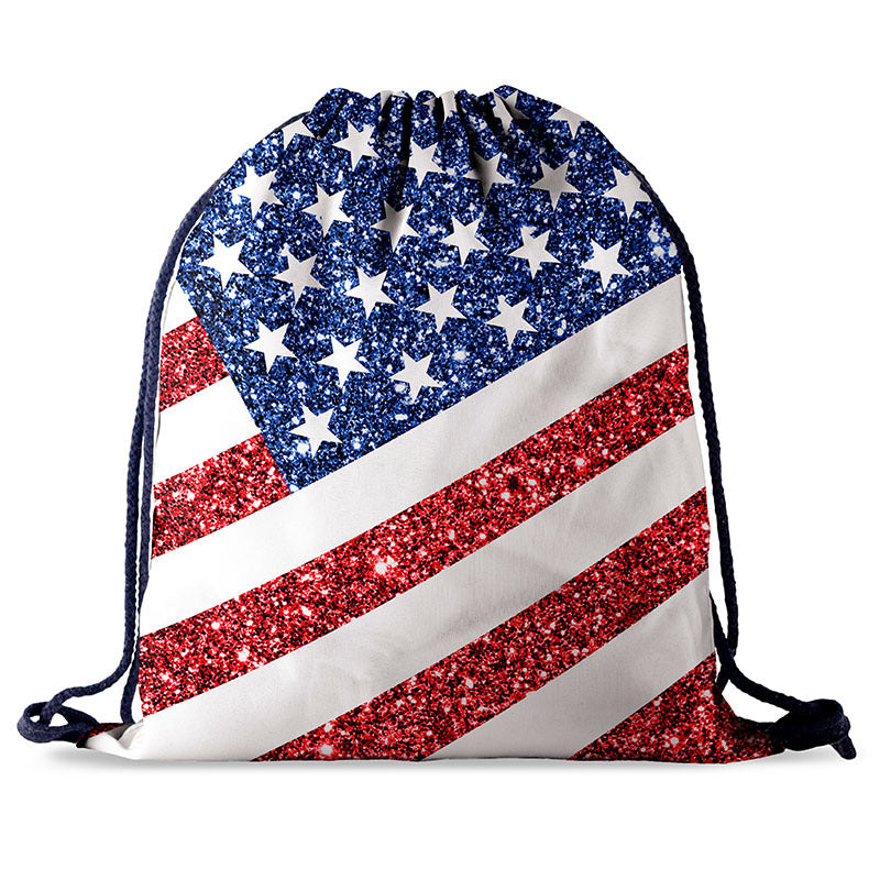 Wholesale Independence Day Oxford Drawstring Bags