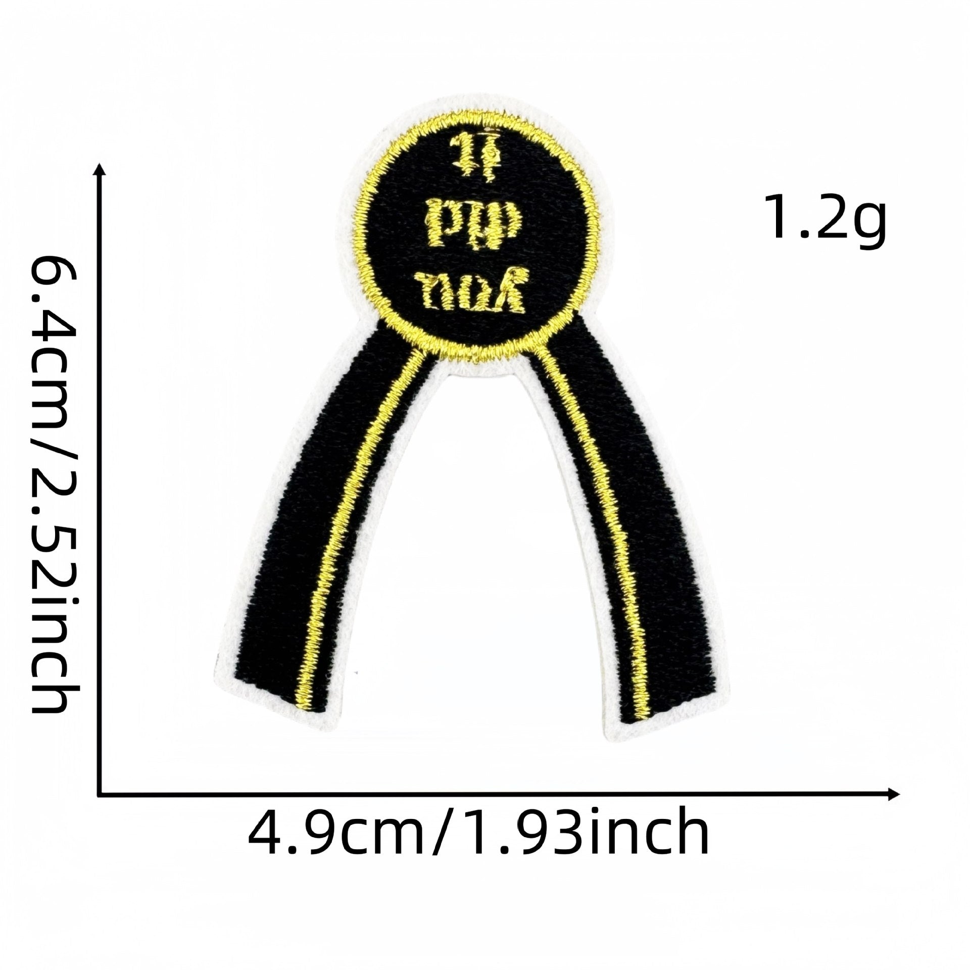 Wholesale Black gold graduation season embroidery patch clothing accessories ironing hot melt glue