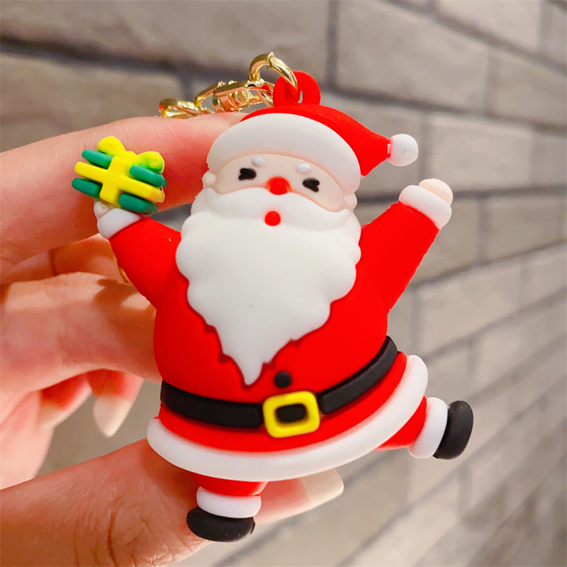 Wholesale Cartoon Christmas Gifts Plastic Doll Keychains