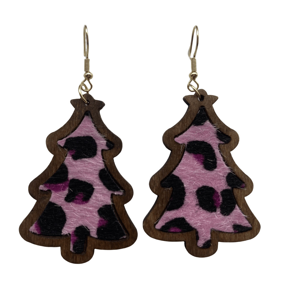 Wholesale Christmas Leopard Print Earrings