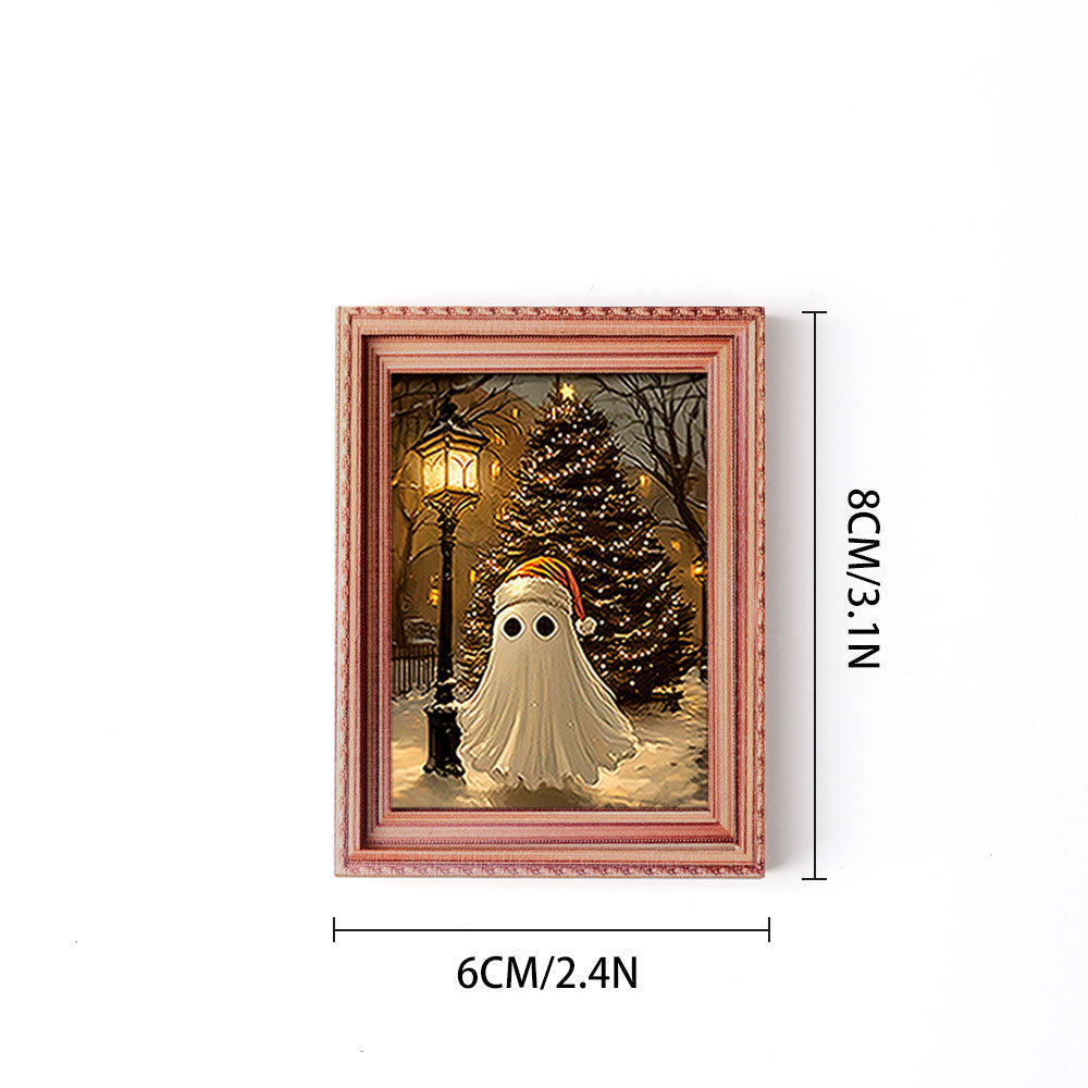 Wholesale Christmas Retro Wooden Photo Frame Magnetic Fridge Magnet