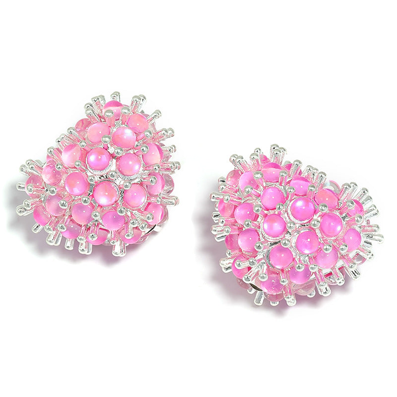 Wholesale 5pcs Heavy Worker Fish Beads Love Alloy Peach Heart Vertical Hole Beads DIY Accessories