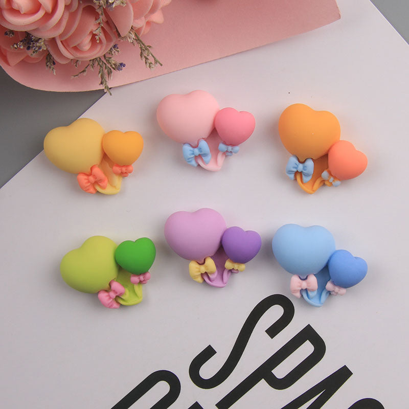 Wholesale colorful love balloon resin cream glue Phone Case