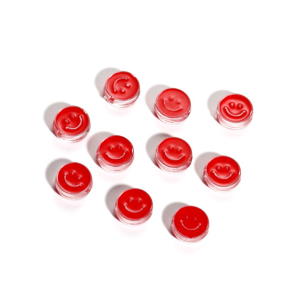 Beads de sonrisa redonda de aceite acrílico de 10 piezas al por mayor de 10 piezas