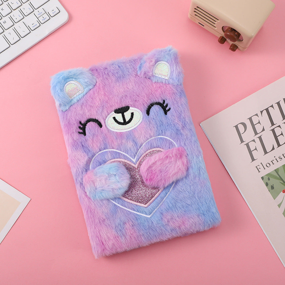 Wholesale Cartoon  Plush Notebook Gift