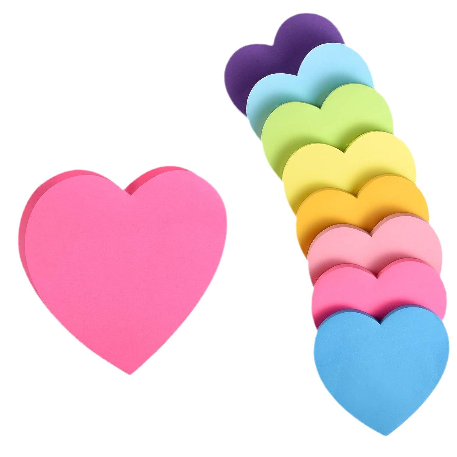 Wholesale 2PCS Solid Color Love Sticky Notes