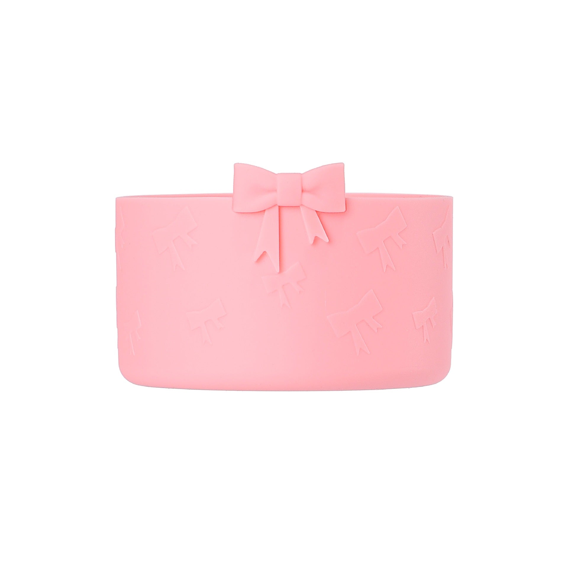 Wholesale new silicone cup cover non-slip cup cover three-dimensional bow 7.5CM ice bully cup universal base