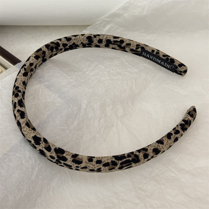 Wholesale Retro Leopard Print Sponge Hair Hoop Fashion All-match Headband Hair Ring