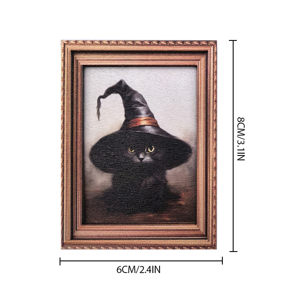 Wholesale vintage photo frame magnetic wooden poster fridge magnets